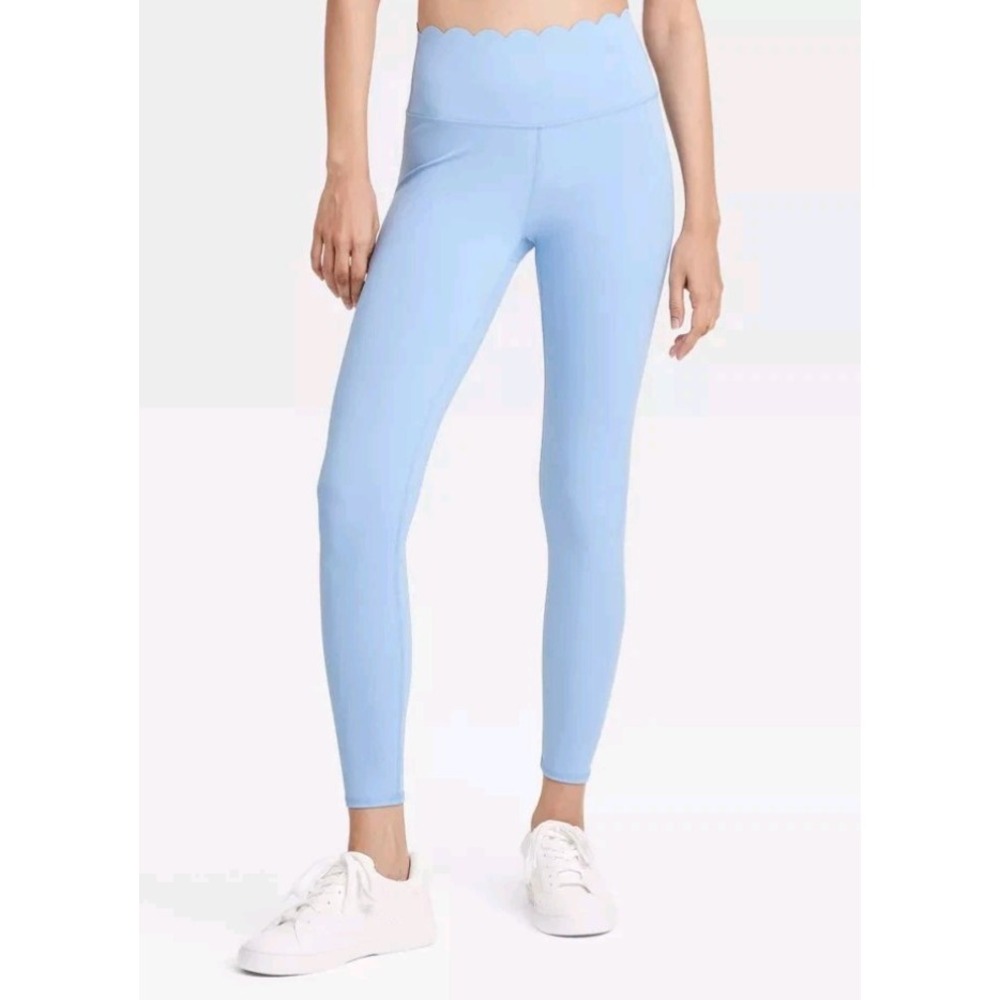 Women's Scallop Detail High-Rise 7/8 Leggings - JoyLab size M